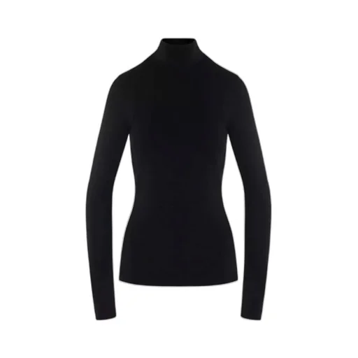 Digged And Cut Stretch Knitted Pullover