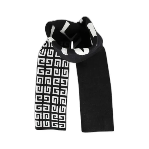 Givenchy Reversible Logo-Intarsia Knitted Scarf