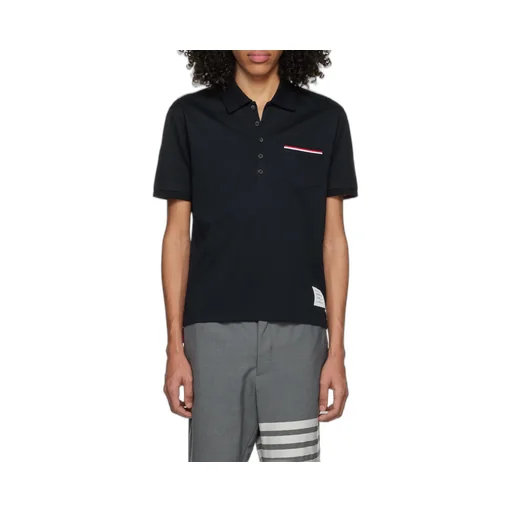 Thom Browne Rwb Short Sleeved Polo Shirt