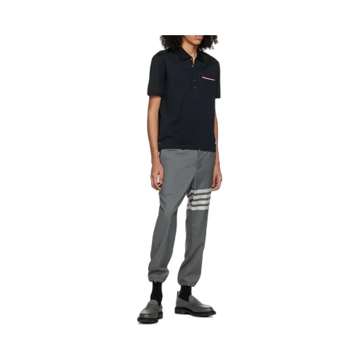 Thom Browne Rwb Short Sleeved Polo Shirt