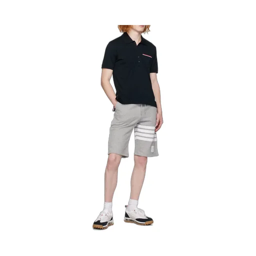 Thom Browne Rwb Short Sleeved Polo Shirt
