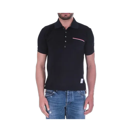 Thom Browne Rwb Short Sleeved Polo Shirt