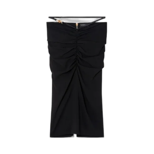 Versace Medusa-Plaque Ruffled Midi Skirt