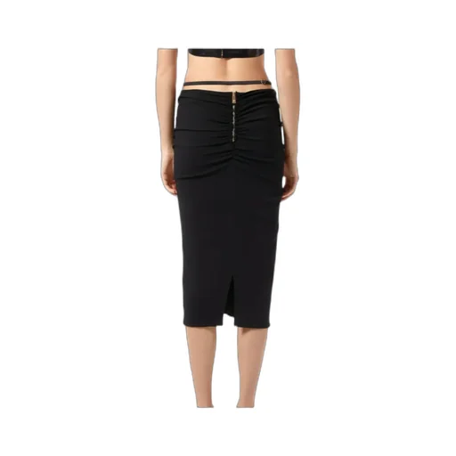 Versace Medusa-Plaque Ruffled Midi Skirt