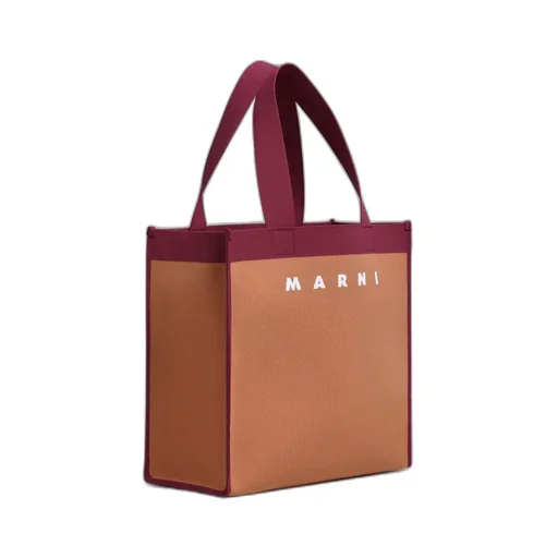 Marni Logo Detailed Two-Toned Tote Bag