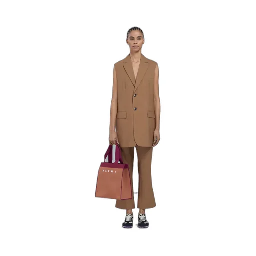 Marni Logo Detailed Two-Toned Tote Bag