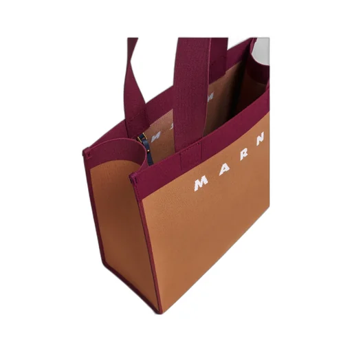 Marni Logo Detailed Two-Toned Tote Bag
