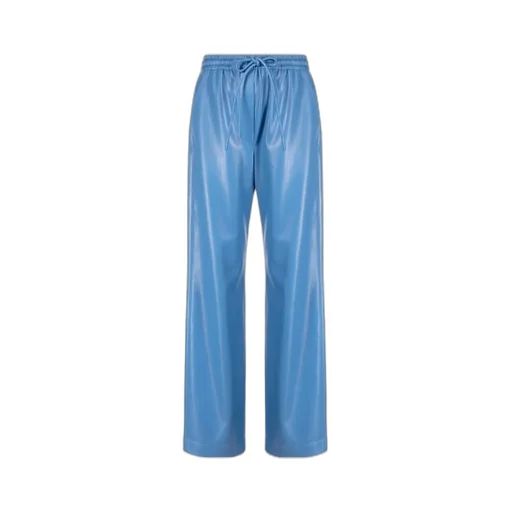 Faux-Leather Drawstring-Waist Trousers