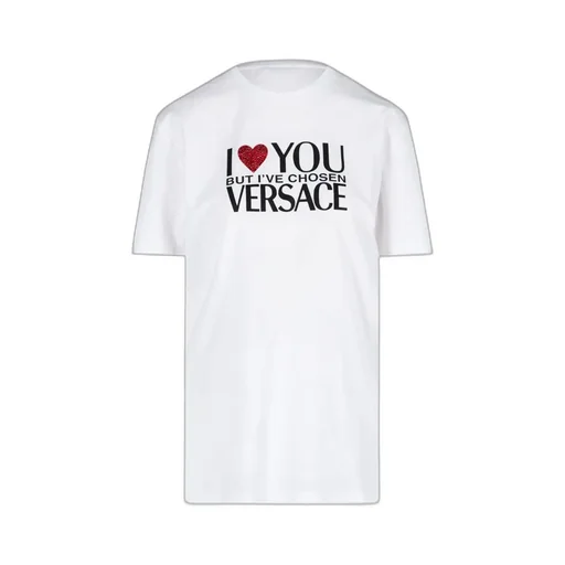 Versace Logo Printed Embellished T-Shirt