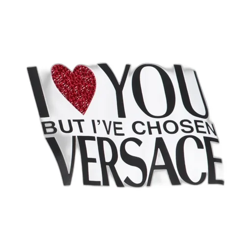Versace Logo Printed Embellished T-Shirt