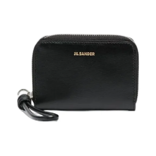 Jil Sander Logo-Plaque Zipped Wallet