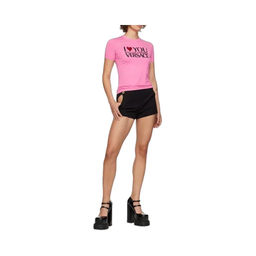 Versace Logo Printed Crewneck T-Shirt