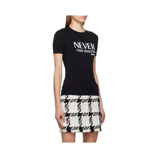 Versace Slogan Printed Crewneck T-Shirt
