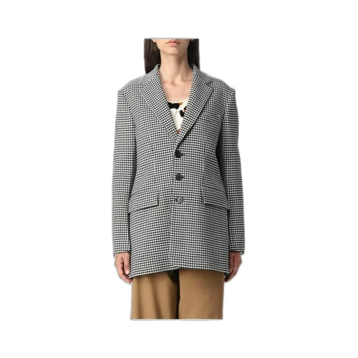 Marni Checked Button-Up Blazer