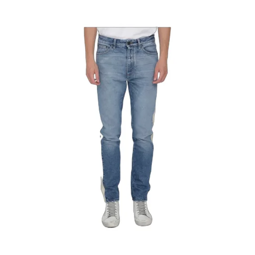 Palm Angels Logo Patch Straight Leg Jeans