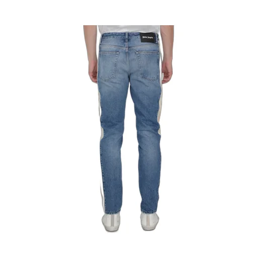 Palm Angels Logo Patch Straight Leg Jeans