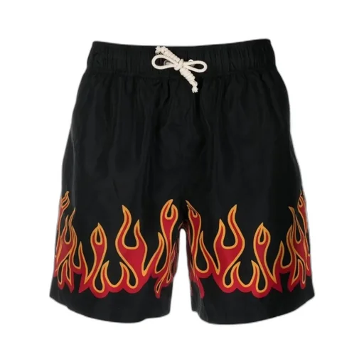 Palm Angels Flame-Printed Drawstring Swimming Trunks