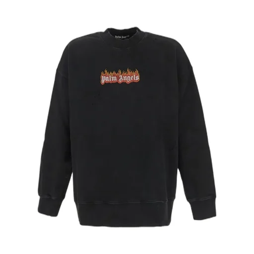 Palm Angels Logo-Printed Crewneck Sweatshirt