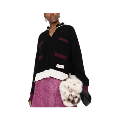 Shetland Wool And Cotton Cropped Crewneck Sweater
