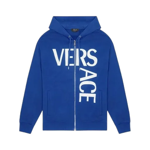 Logo Hooded Zipper Sweater