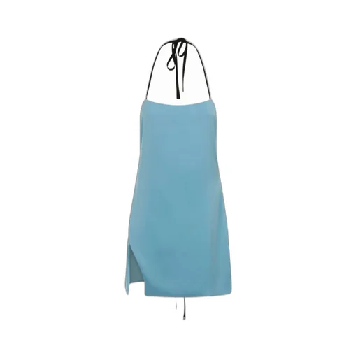 The Attico Slit-Detailed Strapped Mini Dress