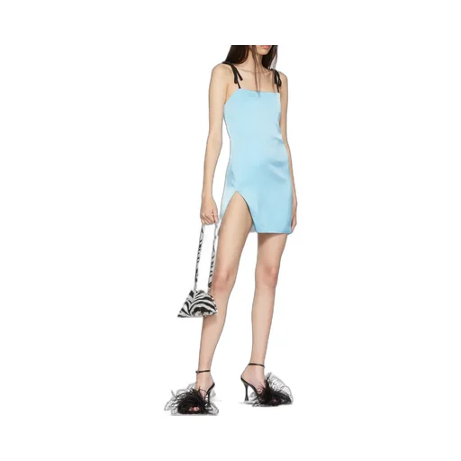 The Attico Slit-Detailed Strapped Mini Dress