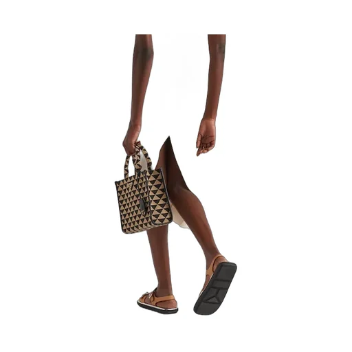 Prada Logo Intarsia-Knit Sleeveless Midi Dress