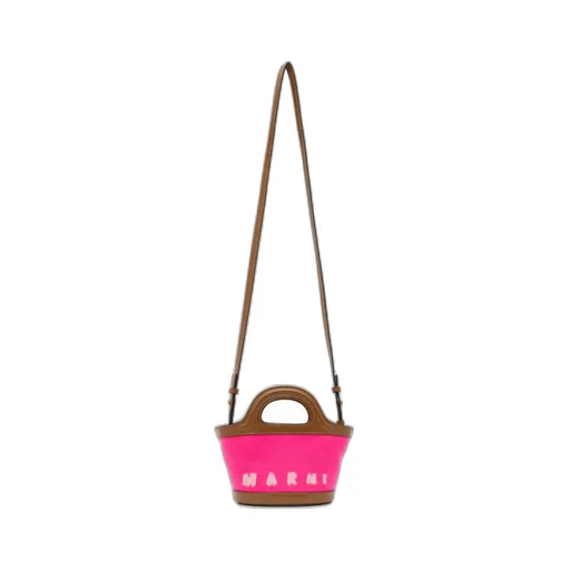 Felted-Logo Bucket Bag