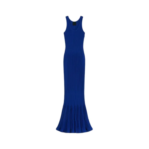 Dress In Viscose Knit With Flounce