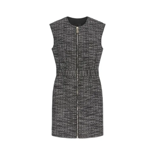 Dress In 4G Jacquard With Zips