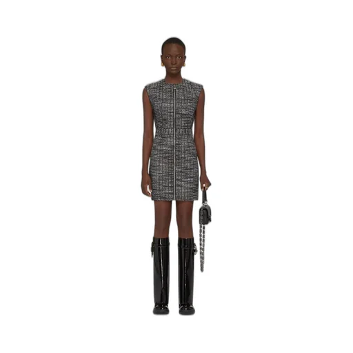 Dress In 4G Jacquard With Zips