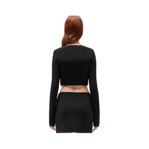Butterfly-Motif Cropped Top