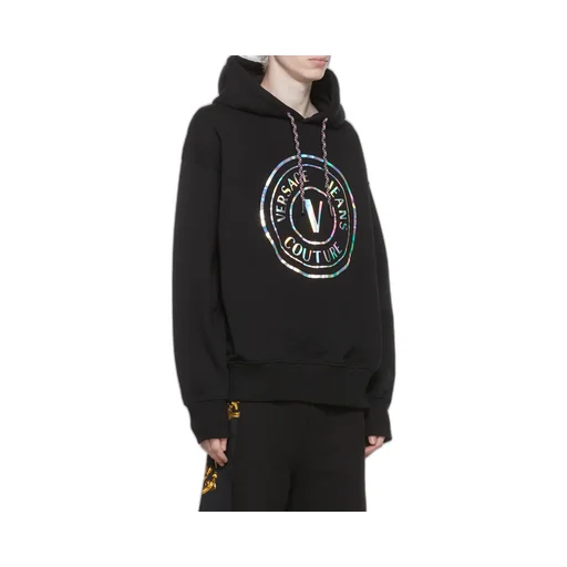 Versace Jeans Couture Logo Printed Drawstring Hoodie