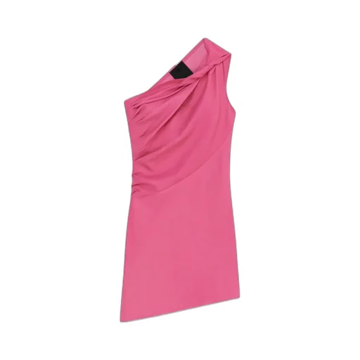 Asymmetric Draped Mini Dress
