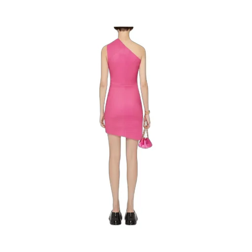 Asymmetric Draped Mini Dress