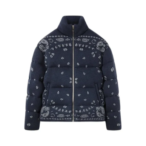 Alanui Bandana Jacquard Puffer Jacket