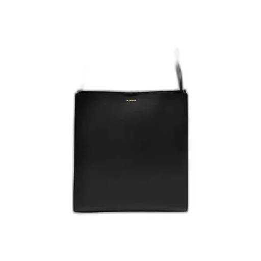 Jil Sander Tangle Logo Embossed Medium Crossbody Bag