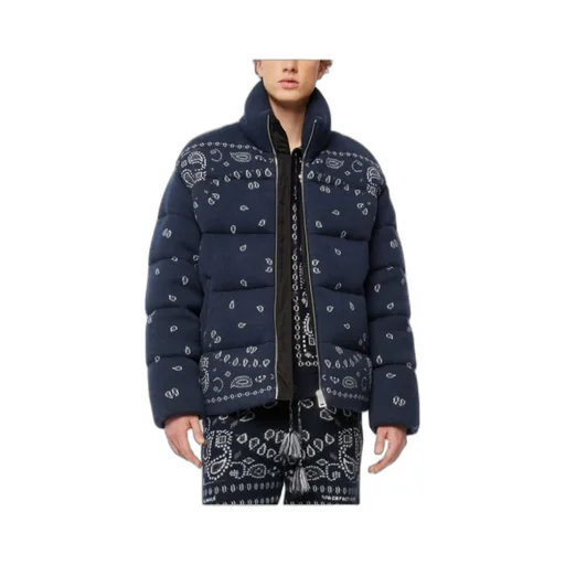 Alanui Bandana Jacquard Puffer Jacket