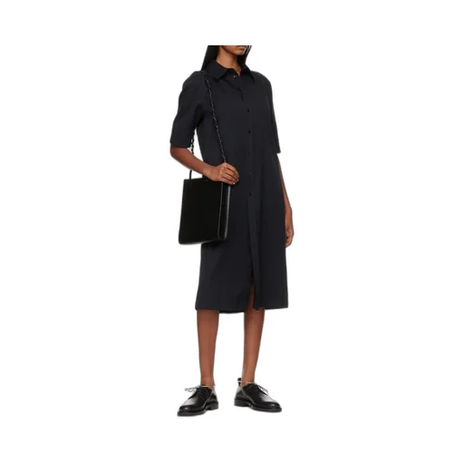 Jil Sander Tangle Logo Embossed Medium Crossbody Bag