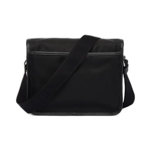 Prada Logo Plaque Fold-Over Shoulder Bag