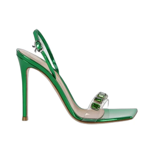 Gianvito Rossi Ribbon Candy Heeled Sandals