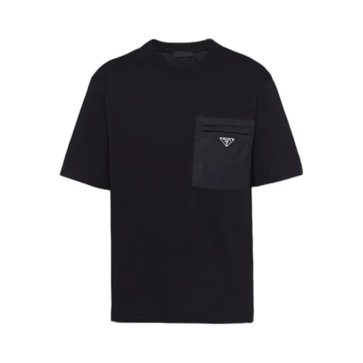 Prada Logo Patch Crewneck T-Shirt