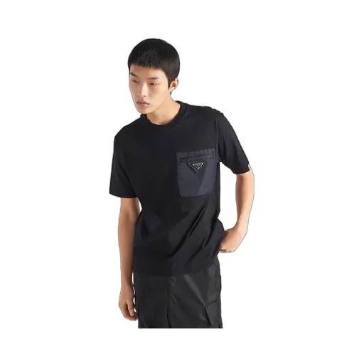 Prada Logo Patch Crewneck T-Shirt