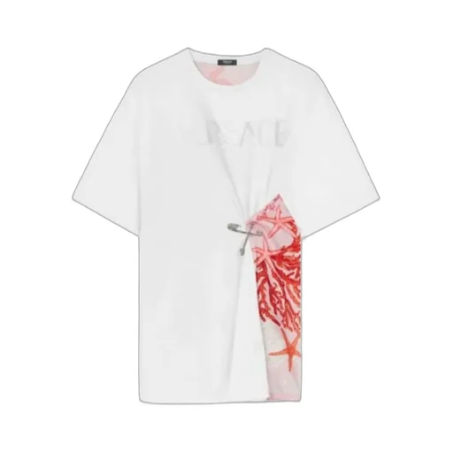 Versace Barocco Sea Safety-Pin Crewneck T-Shirt