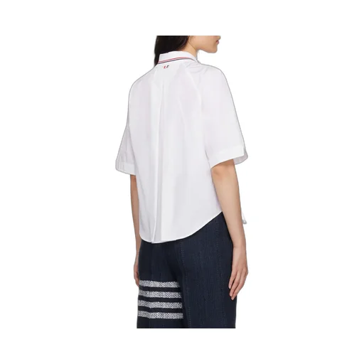 Thom Browne Logo Patch Short-Sleeved Shirt