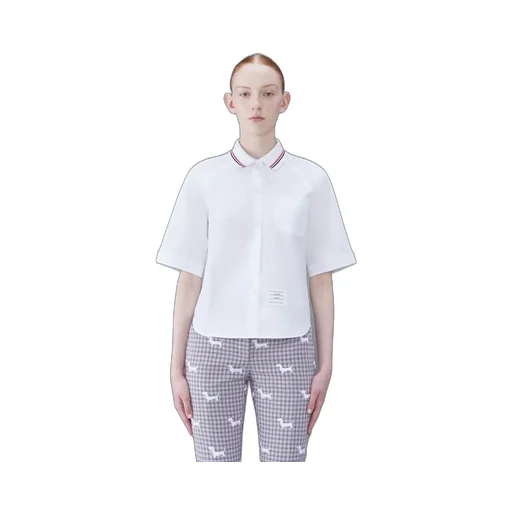 Thom Browne Logo Patch Short-Sleeved Shirt