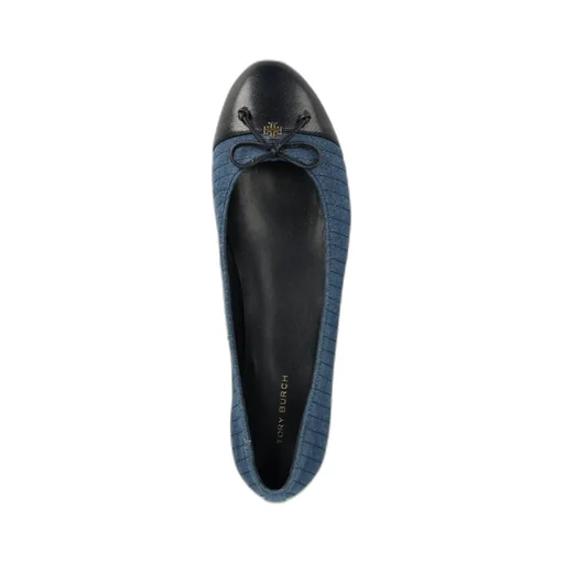Tory Burch Cap-To Denim Ballet Flats