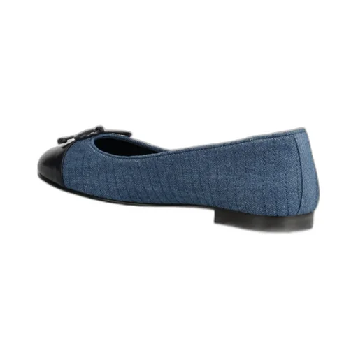 Tory Burch Cap-To Denim Ballet Flats