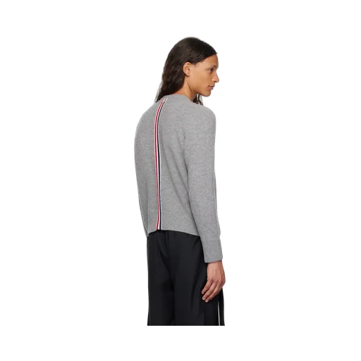 Thom Browne Rwb Stripe V-Neck Knitted Cardigan