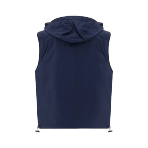 Thom Browne 4-Bar Striped Zipped Ripstop Hooded Gilet